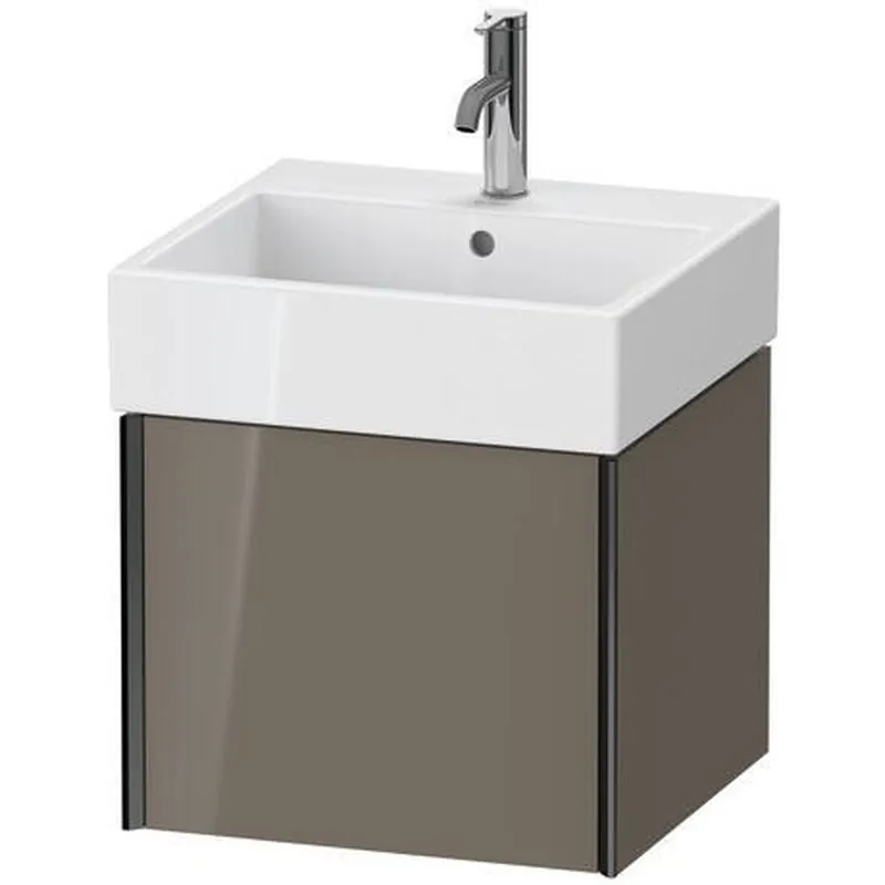 Duravit Xviu 19" x 16" x 18" One Drawer Wall-Mount Vanity Unit, Flannel Grey High Gloss Lacquer (XV42330B289) Fan Favorite