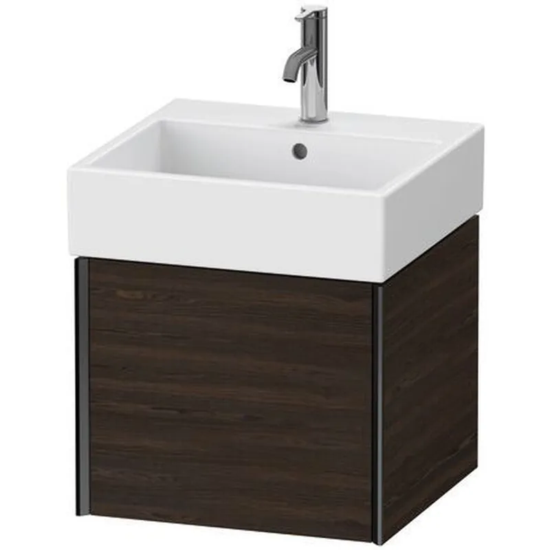 Trusted Brand Duravit Xviu 19" x 16" x 18" One Drawer Wall-Mount Vanity Unit, Brushed Walnut Real Wood Veneer (XV42330B269)