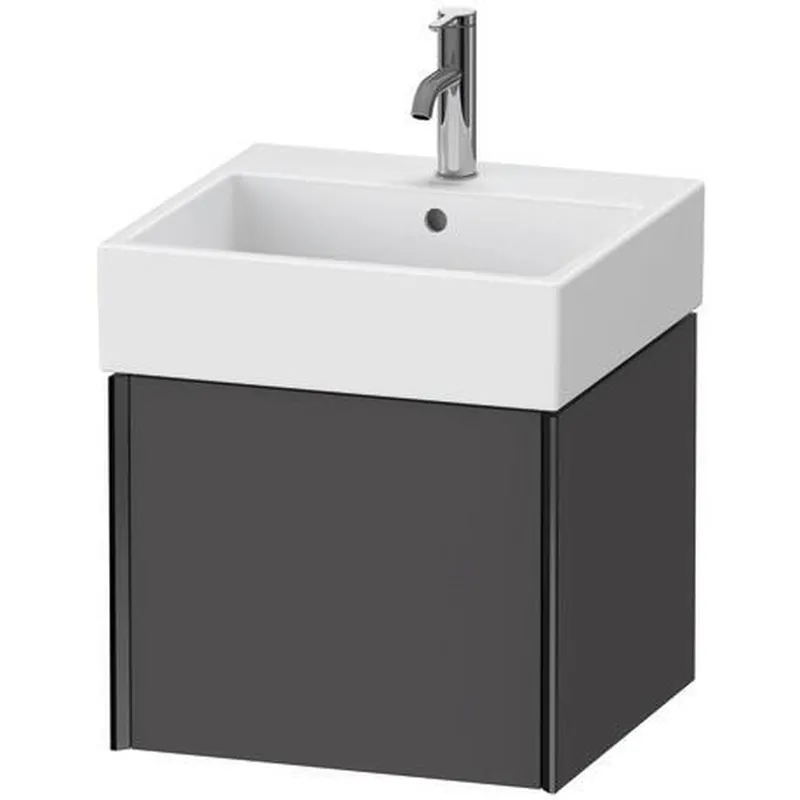 Duravit Xviu 19" x 16" x 18" One Drawer Wall-Mount Vanity Unit, Graphite Matt (XV42330B249) Next Day Delivery