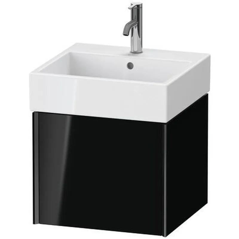 Hot Picks Duravit Xviu 19" x 16" x 18" One Drawer Wall-Mount Vanity Unit, Black High Gloss Lacquer (XV42330B240)