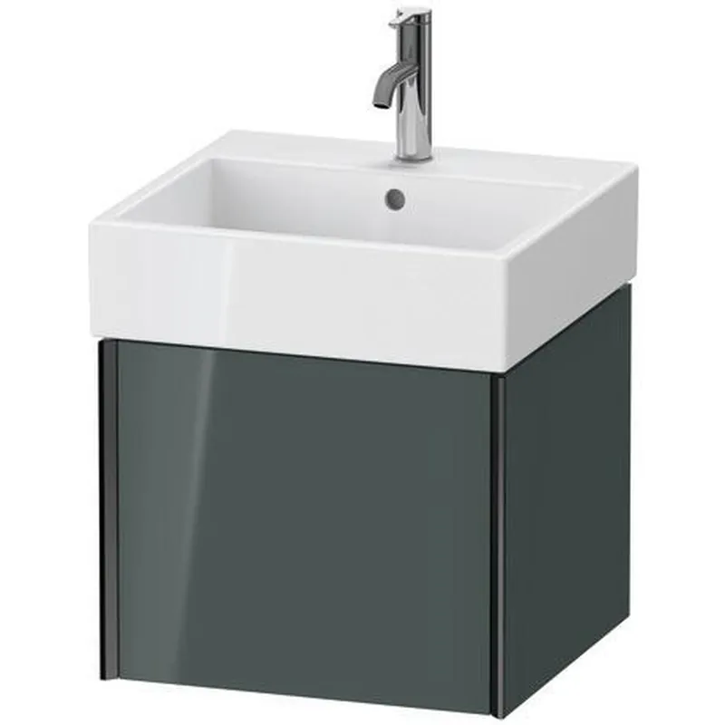 Top Rated Duravit Xviu 19" x 16" x 18" One Drawer Wall-Mount Vanity Unit, Dolomiti Grey High Gloss Lacquer (XV42330B238)