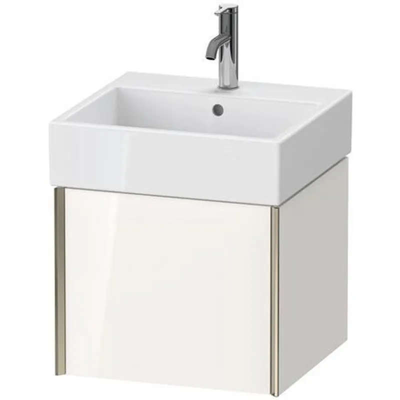 Luxury Duravit Xviu 19" x 16" x 18" One Drawer Wall-Mount Vanity Unit, White High Gloss Lacquer (XV42330B185)