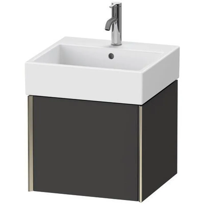 Limited Time Duravit Xviu 19" x 16" x 18" One Drawer Wall-Mount Vanity Unit, Graphite Super Matt (XV42330B180)