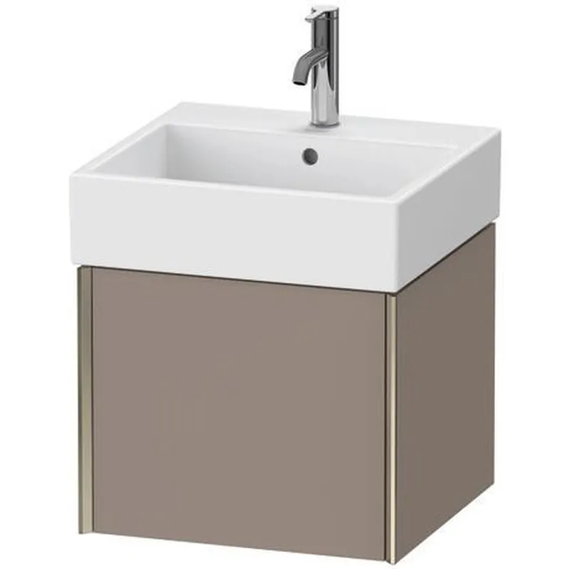 Duravit Xviu 19" x 16" x 18" One Drawer Wall-Mount Vanity Unit, Basalt Matt (XV42330B143) Modern