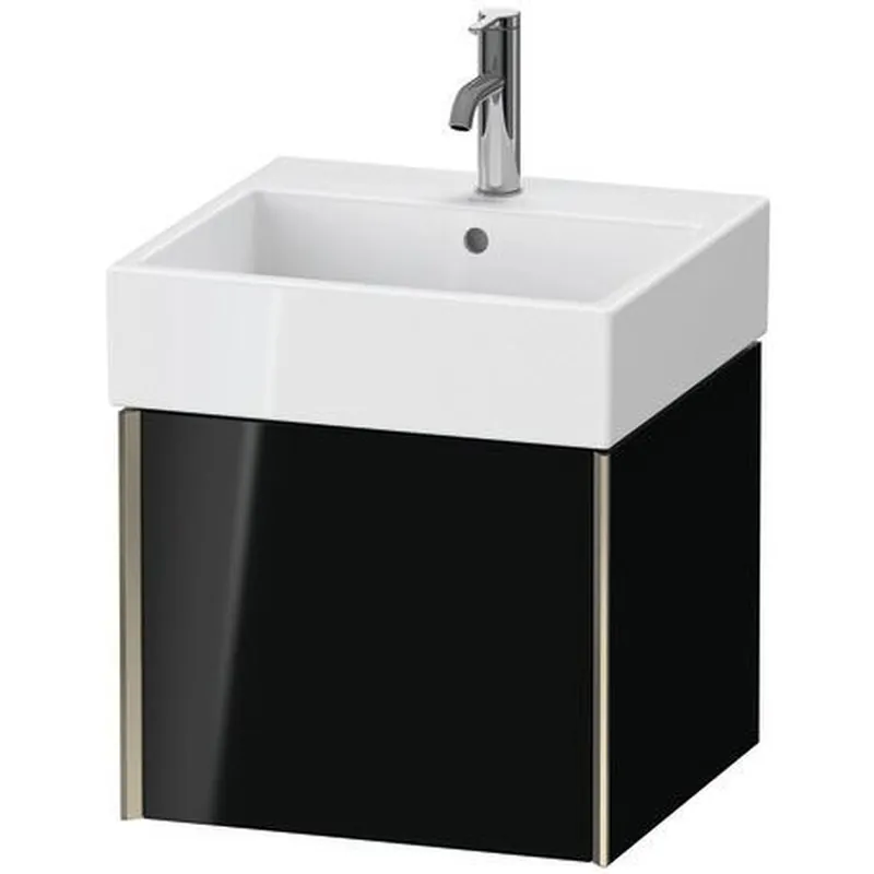 Duravit Xviu 19" x 16" x 18" One Drawer Wall-Mount Vanity Unit, Black High Gloss Lacquer (XV42330B140) Don’t Miss Out