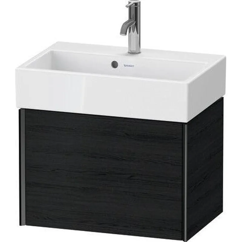 Secure Checkout Duravit Xviu 23" x 16" x 15" One Drawer Wall-Mount Vanity Unit, Oak Black (XV42160B216)