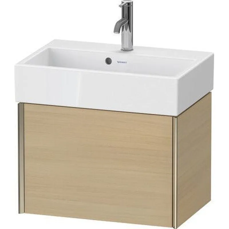 Professional Grade Duravit Xviu 23" x 16" x 15" One Drawer Wall-Mount Vanity Unit, Mediterreanean Oak Real Wood Veneer (XV42160B171)