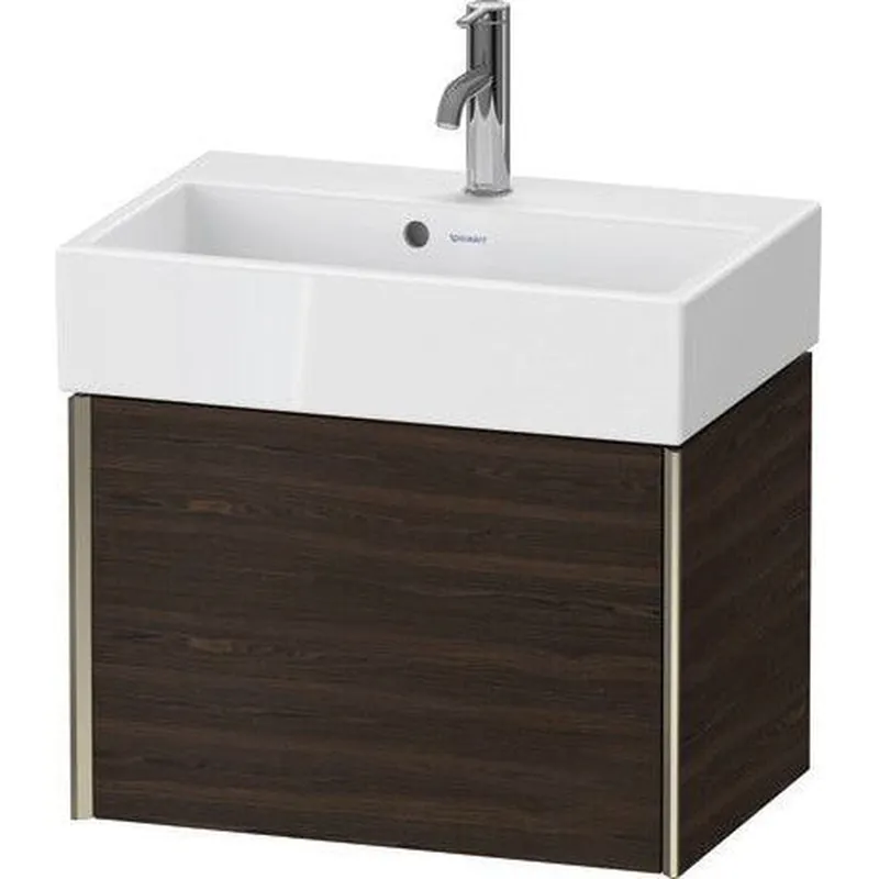 Duravit Xviu 23" x 16" x 15" One Drawer Wall-Mount Vanity Unit, Brushed Walnut Real Wood Veneer (XV42160B169) Best Seller
