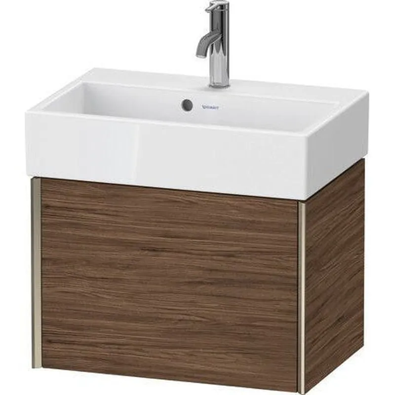 Duravit Xviu 23" x 16" x 15" One Drawer Wall-Mount Vanity Unit, Walnut Dark (XV42160B121) Latest