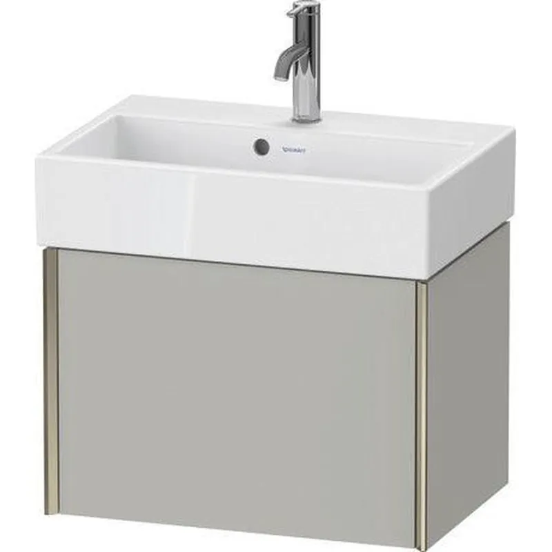 Duravit Xviu 23" x 16" x 15" One Drawer Wall-Mount Vanity Unit, Concrete Grey Matt (XV42160B107) Free Returns