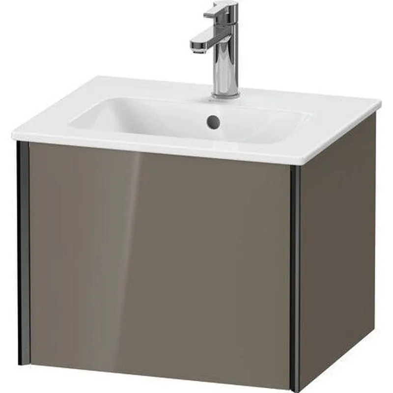 Duravit Xviu 20" x 16" x 17" One Drawer Wall-Mount Vanity Unit, Flannel Grey High Gloss Lacquer (XV42150B289) Top Pick