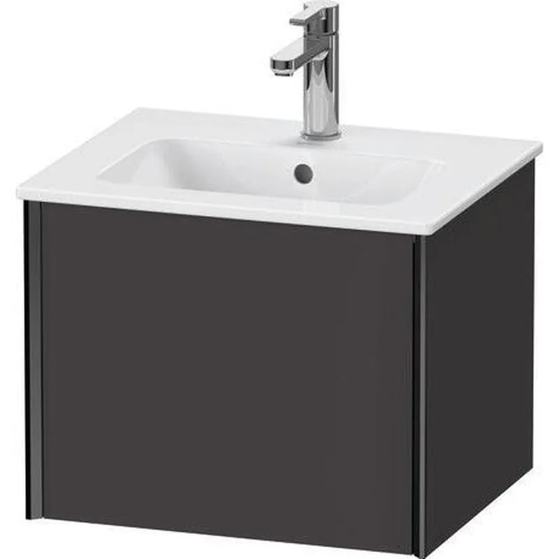 Duravit Xviu 20" x 16" x 17" One Drawer Wall-Mount Vanity Unit, Graphite Super Matt (XV42150B280) Today Only