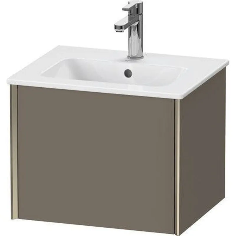 Limited Time Duravit Xviu 20" x 16" x 17" One Drawer Wall-Mount Vanity Unit, Flannel Grey Satin Matt Lacquer (XV42150B190)