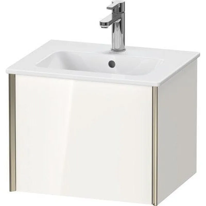 Duravit Xviu 20" x 16" x 17" One Drawer Wall-Mount Vanity Unit, White High Gloss Lacquer (XV42150B185) New Release