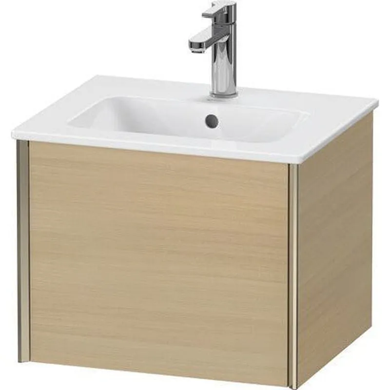 Best Price Duravit Xviu 20" x 16" x 17" One Drawer Wall-Mount Vanity Unit, Mediterreanean Oak Real Wood Veneer (XV42150B171)