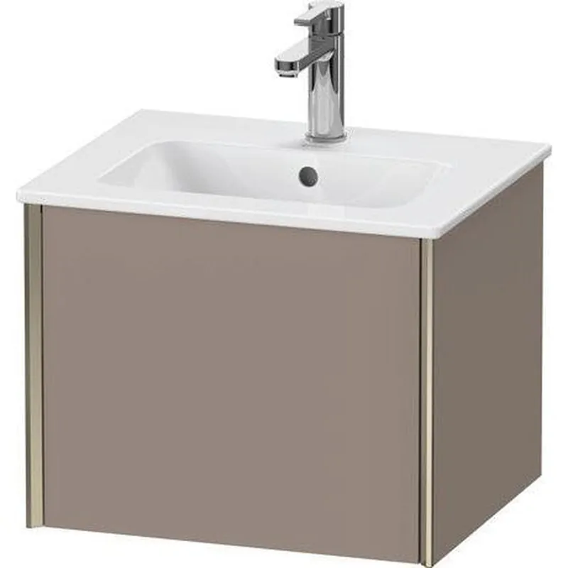Editor’s Pick Duravit Xviu 20" x 16" x 17" One Drawer Wall-Mount Vanity Unit, Basalt Matt (XV42150B143)