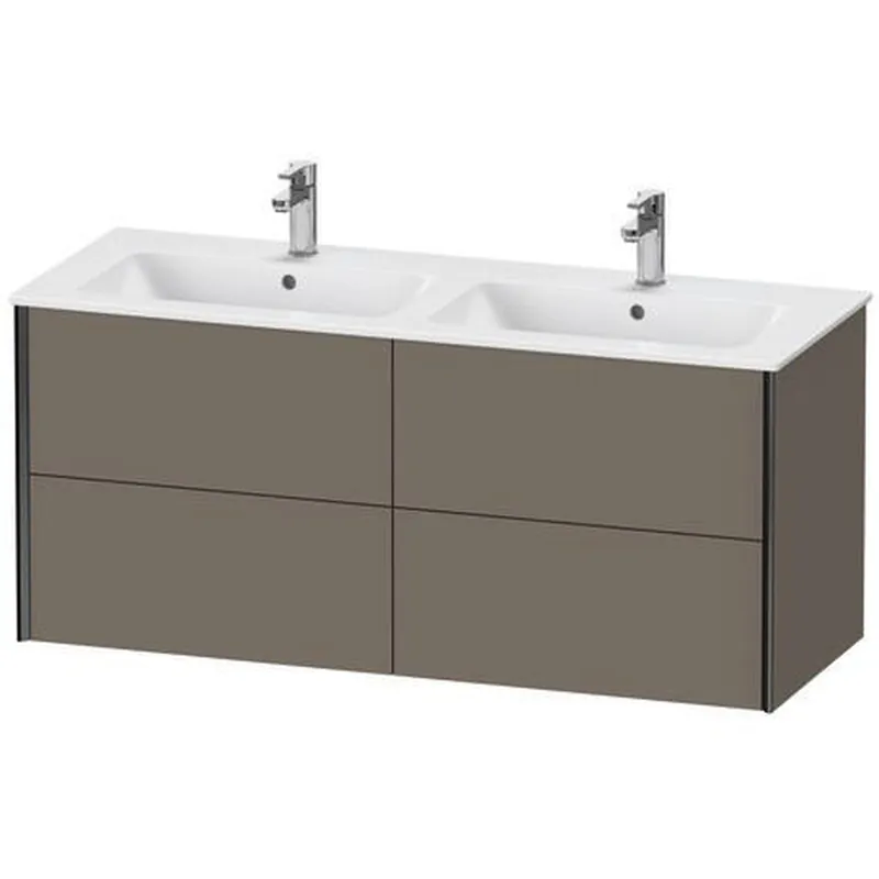 Bulk Order Duravit Xviu 50" x 22" x 19" Four Drawer Wall-Mount Vanity Unit, Flannel Grey Satin Matt Lacquer (XV41290B290)