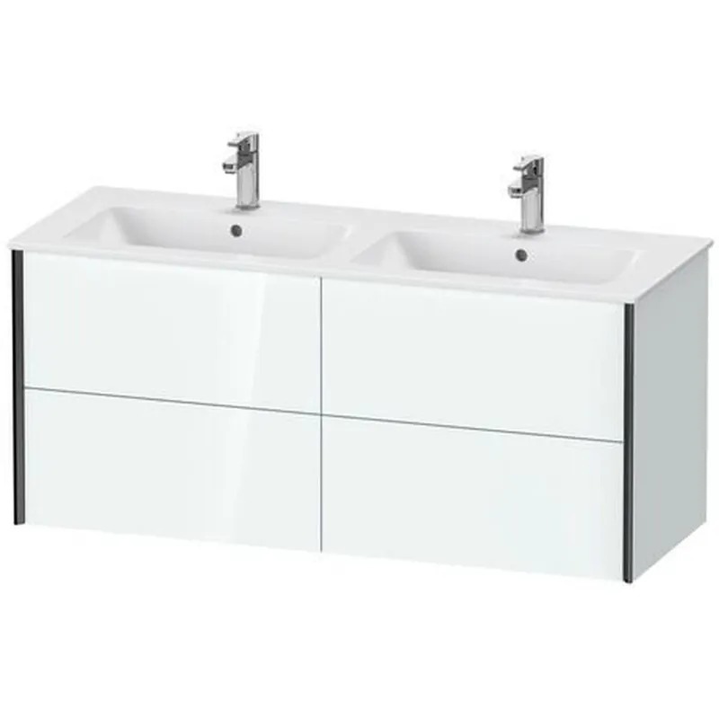 Duravit Xviu 50" x 22" x 19" Four Drawer Wall-Mount Vanity Unit, White High Gloss Lacquer (XV41290B285) Fan Favorite