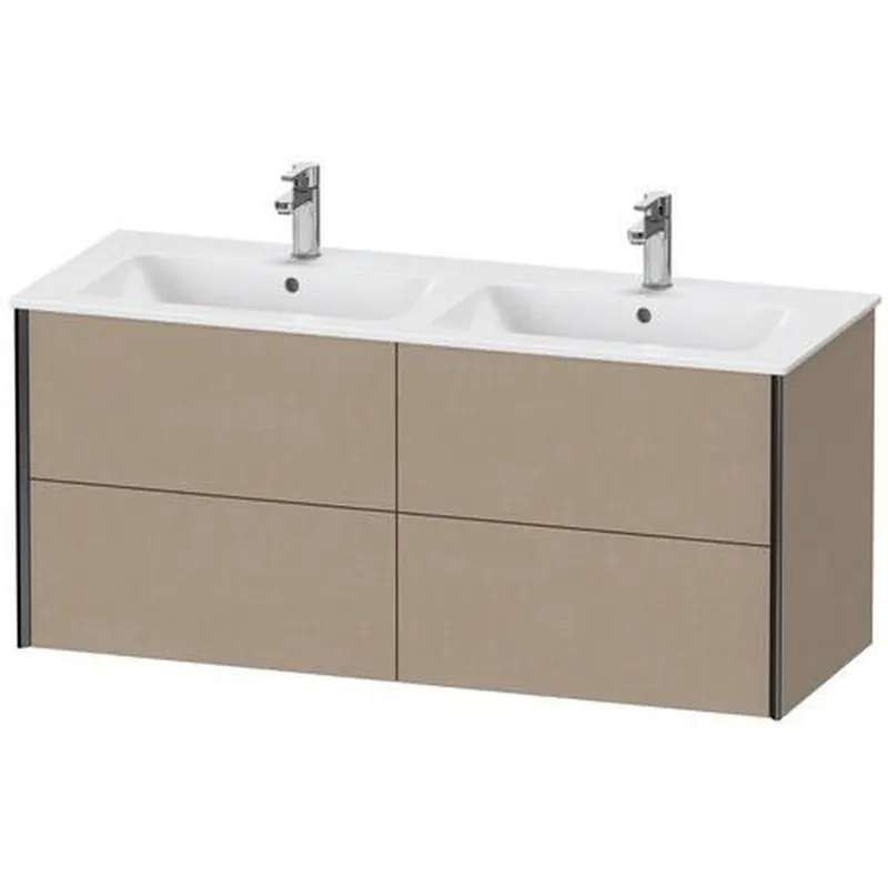 Duravit Xviu 50" x 22" x 19" Four Drawer Wall-Mount Vanity Unit, Linen (XV41290B275) Authentic