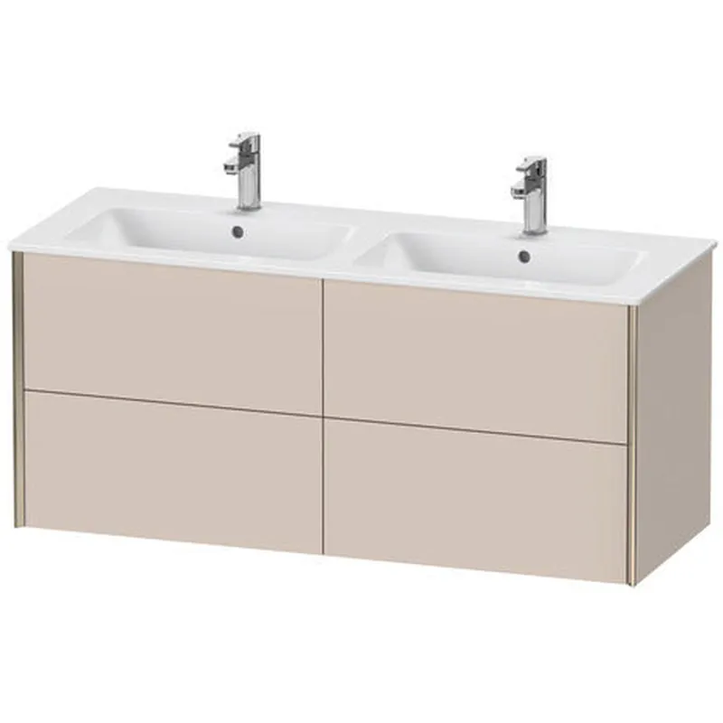 High Quality Duravit Xviu 50" x 22" x 19" Four Drawer Wall-Mount Vanity Unit, Taupe Matt (XV41290B191)