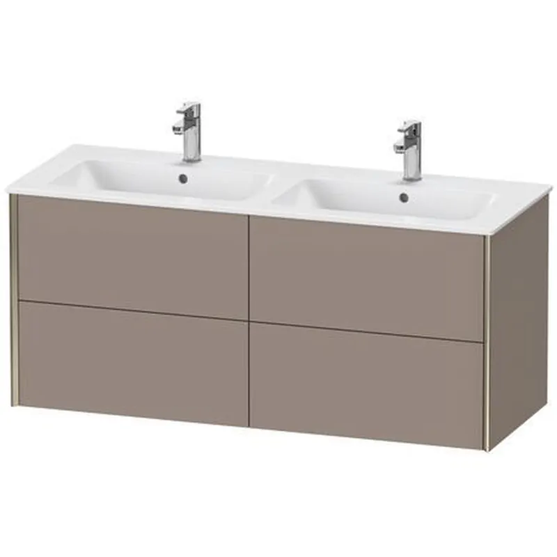 Don’t Miss Out Duravit Xviu 50" x 22" x 19" Four Drawer Wall-Mount Vanity Unit, Basalt Matt (XV41290B143)