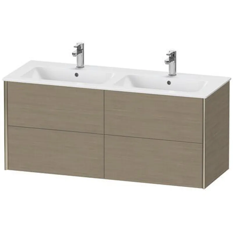 Duravit Xviu 50" x 22" x 19" Four Drawer Wall-Mount Vanity Unit, Oak Terra (XV41290B135) Money Back Guarantee
