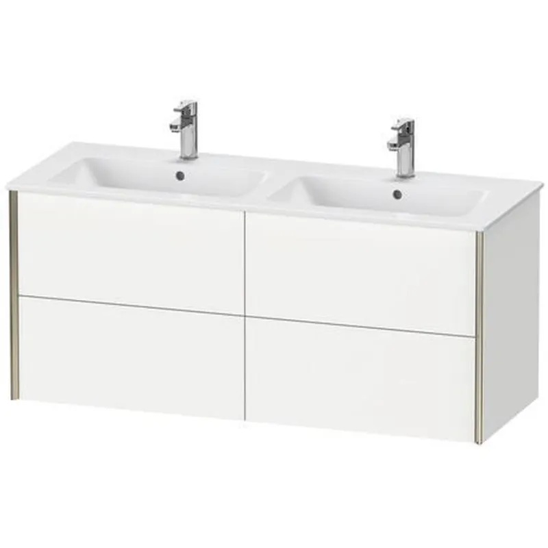 Duravit Xviu 50" x 22" x 19" Four Drawer Wall-Mount Vanity Unit, White Matt (XV41290B118) Same Day Shipping