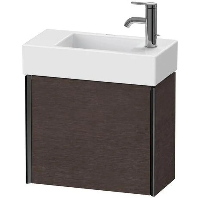 In Demand Duravit Xviu 19" x 16" x 9" One Door Wall-Mount Vanity Unit With Right Hinge, Brushed Dark Oak Real Wood Veneer (XV4232RB272)