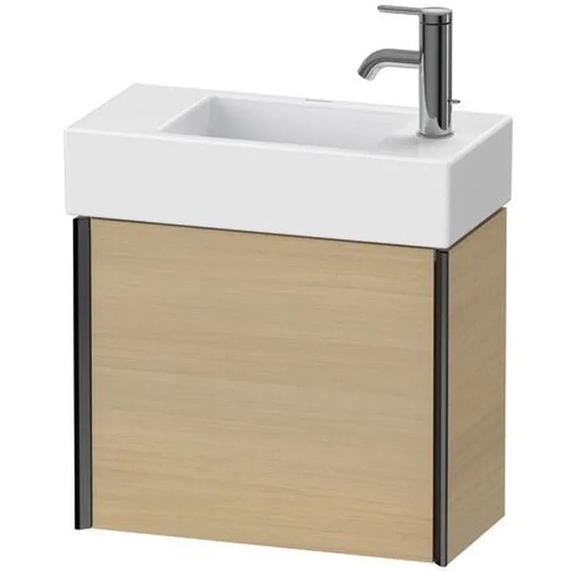 Time-Limited Duravit Xviu 19" x 16" x 9" One Door Wall-Mount Vanity Unit With Right Hinge, Mediterreanean Oak Real Wood Veneer (XV4232RB271)