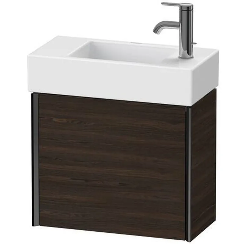 Duravit Xviu 19" x 16" x 9" One Door Wall-Mount Vanity Unit With Right Hinge, Brushed Walnut Real Wood Veneer (XV4232RB269) Buy Online