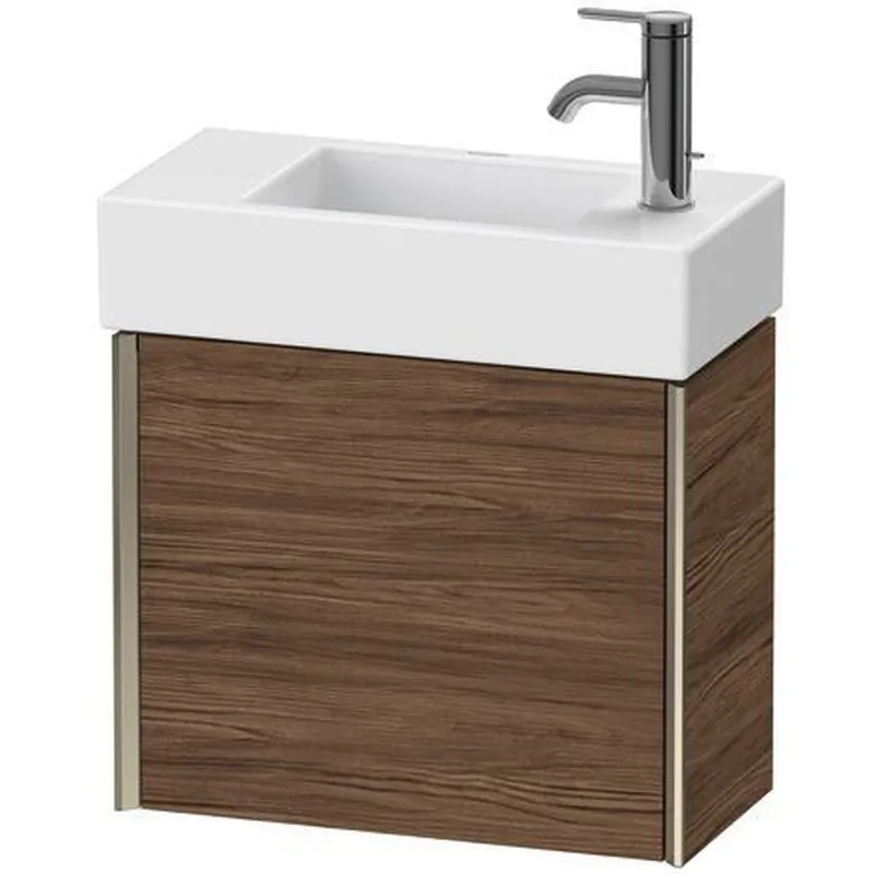 Wholesale Duravit Xviu 19" x 16" x 9" One Door Wall-Mount Vanity Unit With Right Hinge, Walnut Dark (XV4232RB121)