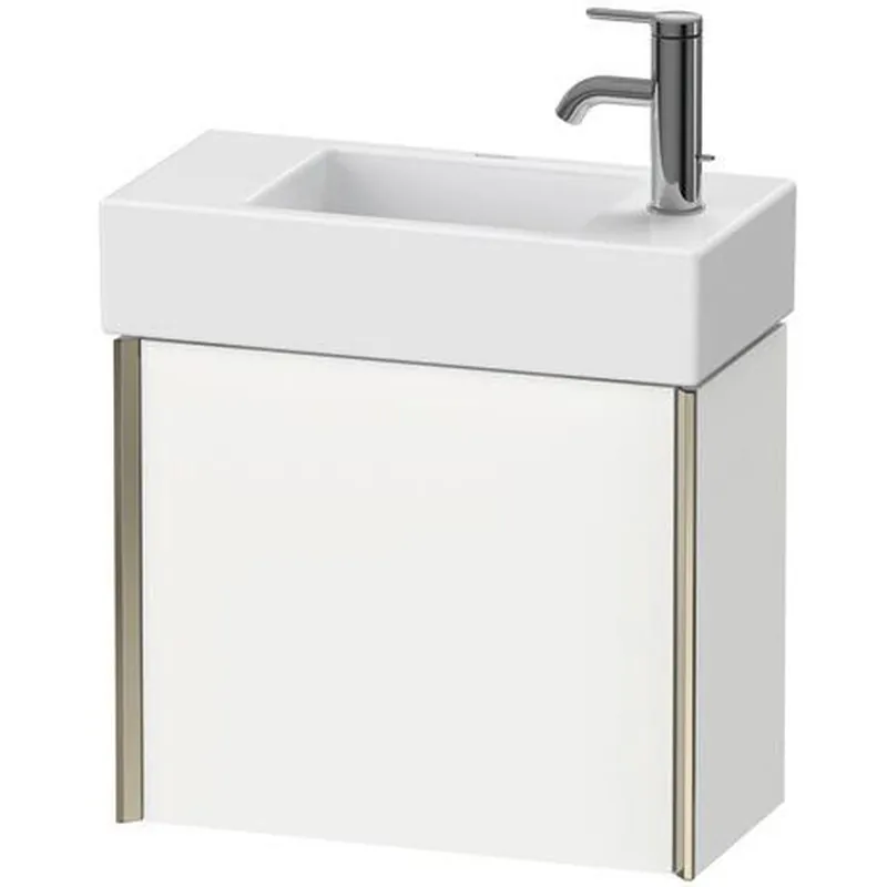 Duravit Xviu 19" x 16" x 9" One Door Wall-Mount Vanity Unit With Right Hinge, White Matt (XV4232RB118) Time-Limited