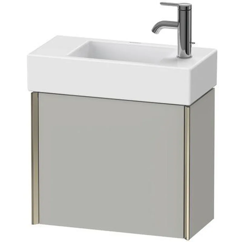 Money Back Guarantee Duravit Xviu 19" x 16" x 9" One Door Wall-Mount Vanity Unit With Right Hinge, Concrete Grey Matt (XV4232RB107)