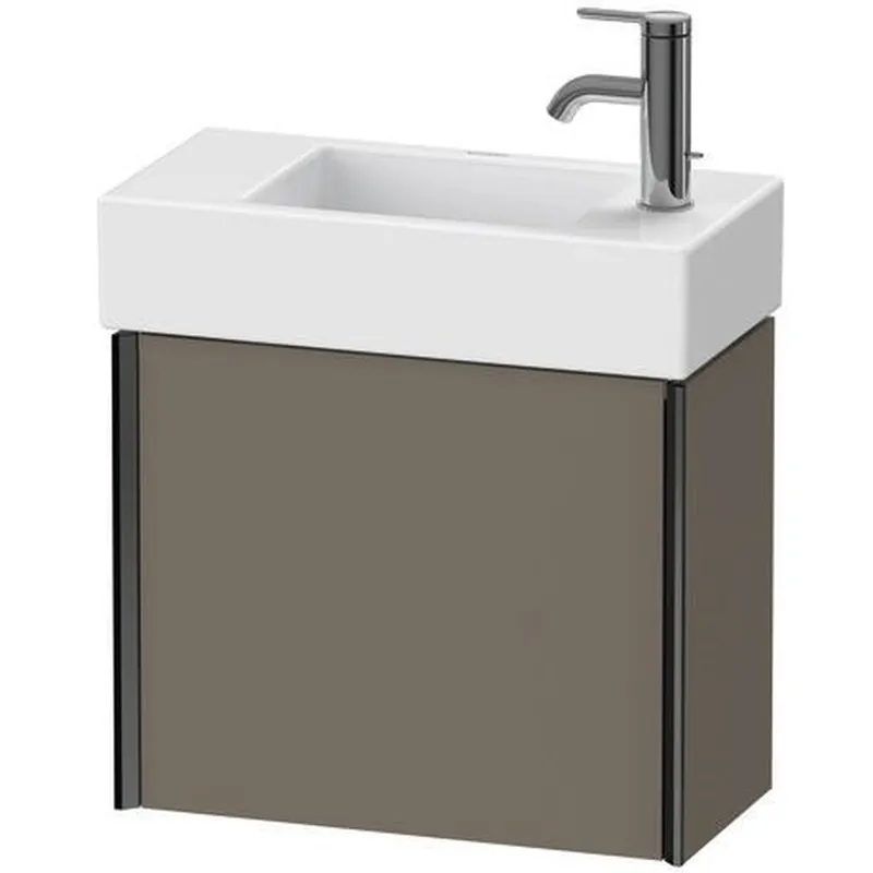 Duravit Xviu 19" x 16" x 9" One Door Wall-Mount Vanity Unit With Left Hinge, Flannel Grey Satin Matt Lacquer (XV4232LB290) Buy Today