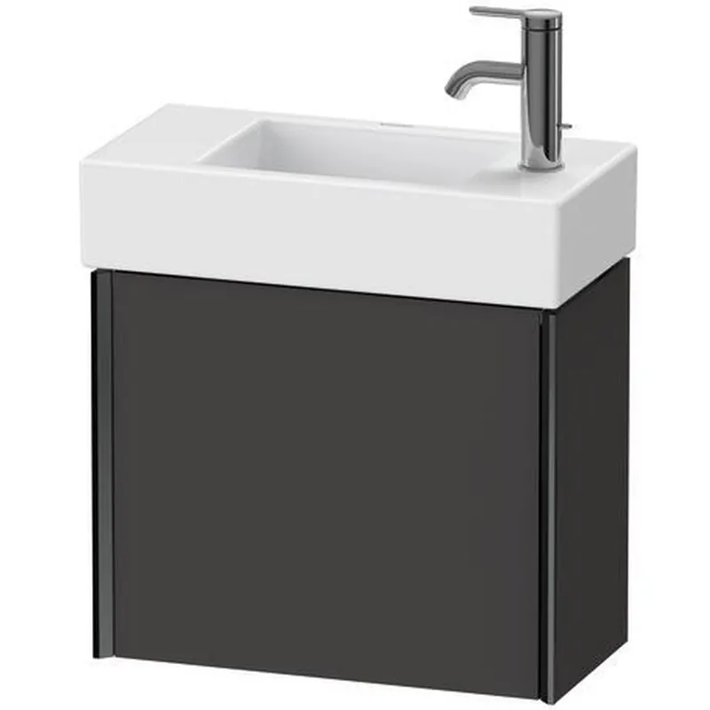 Don’t Miss Out Duravit Xviu 19" x 16" x 9" One Door Wall-Mount Vanity Unit With Left Hinge, Graphite Super Matt (XV4232LB280)