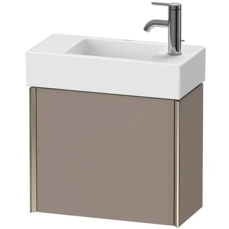 Weekend Sale Duravit Xviu 19" x 16" x 9" One Door Wall-Mount Vanity Unit With Left Hinge, Basalt Matt (XV4232LB143)