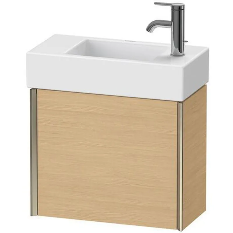 Duravit Xviu 19" x 16" x 9" One Door Wall-Mount Vanity Unit With Left Hinge, Natural Oak (XV4232LB130) Place Order