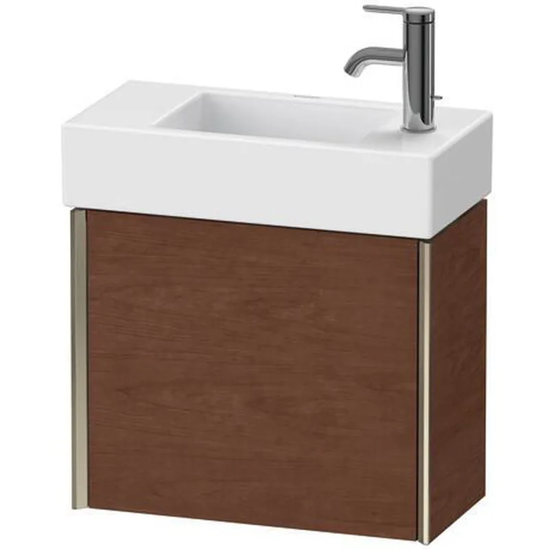 Duravit Xviu 19" x 16" x 9" One Door Wall-Mount Vanity Unit With Left Hinge, American Walnut (XV4232LB113) Fast Shipping