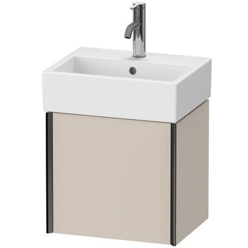 Save Now Duravit Xviu 17" x 16" x 13" One Door Wall-Mount Vanity Unit With Right Hinge, Taupe Matt (XV4231RB291)