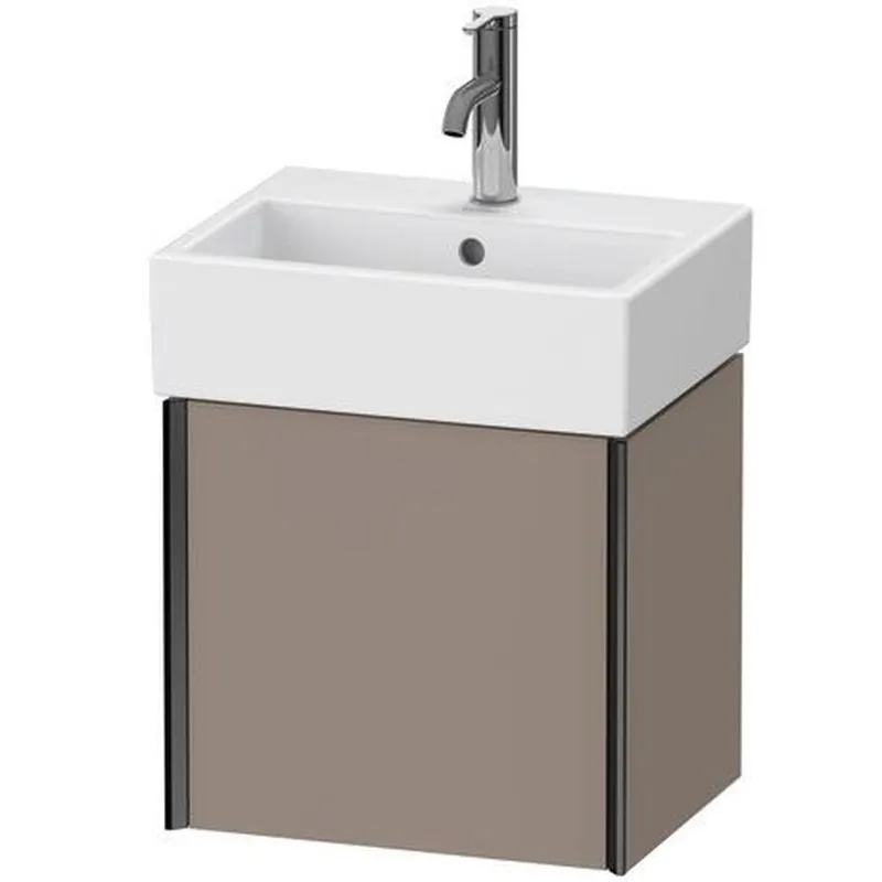 Worldwide Shipping Duravit Xviu 17" x 16" x 13" One Door Wall-Mount Vanity Unit With Right Hinge, Basalt Matt (XV4231RB243)