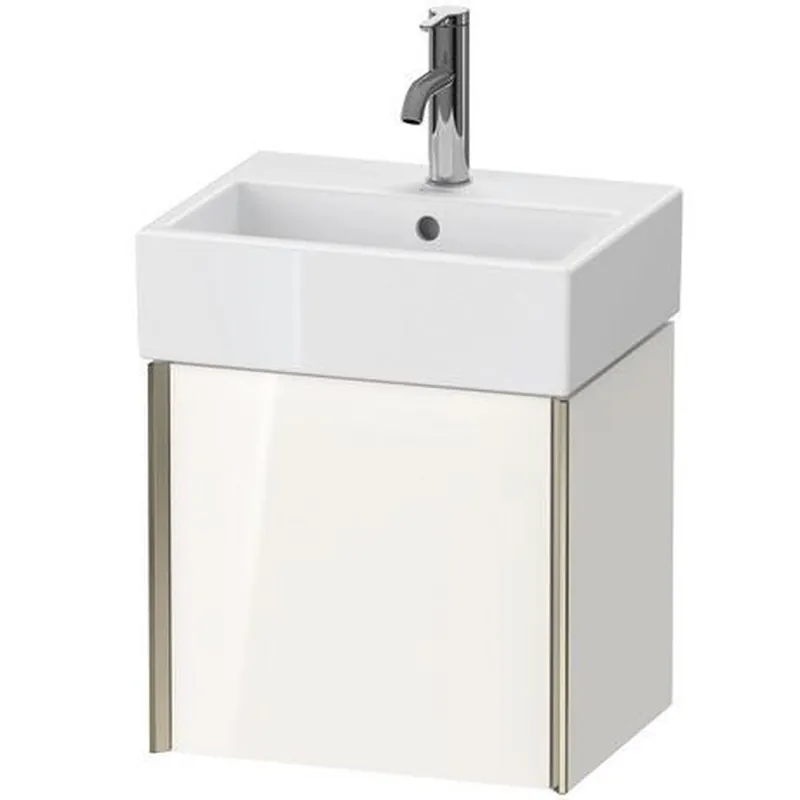 Popular Duravit Xviu 17" x 16" x 13" One Door Wall-Mount Vanity Unit With Right Hinge, White High Gloss Lacquer (XV4231RB185)