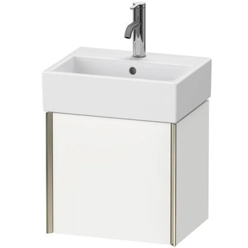 Editor’s Pick Duravit Xviu 17" x 16" x 13" One Door Wall-Mount Vanity Unit With Right Hinge, White Matt (XV4231RB118)