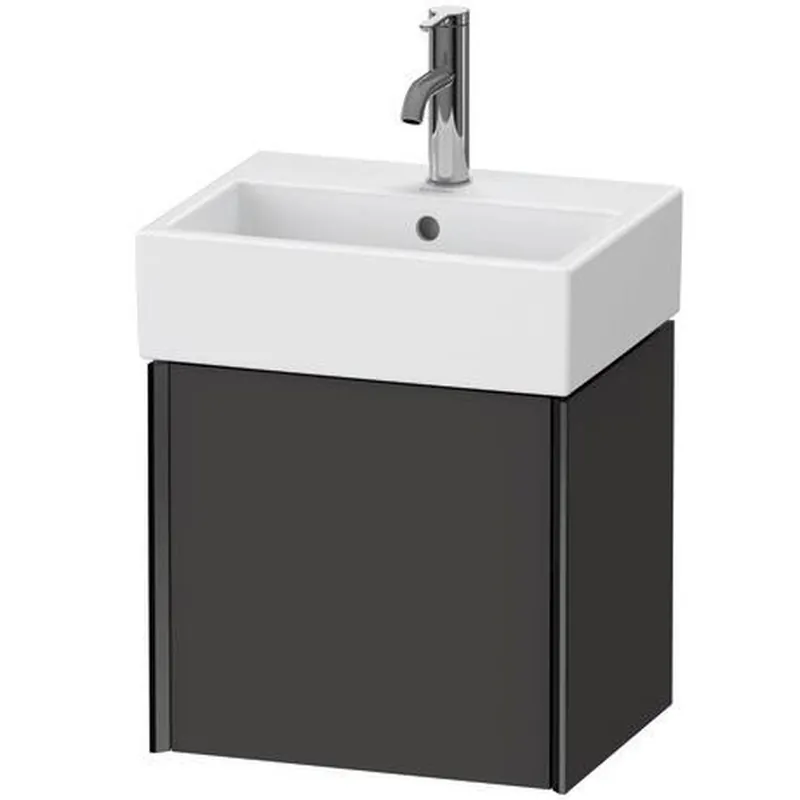 Duravit Xviu 17" x 16" x 13" One Door Wall-Mount Vanity Unit With Left Hinge, Graphite Super Matt (XV4231LB280) High Quality