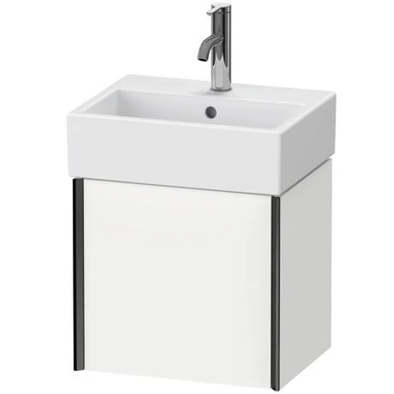 New Arrival Duravit Xviu 17" x 16" x 13" One Door Wall-Mount Vanity Unit With Left Hinge, White Matt (XV4231LB218)
