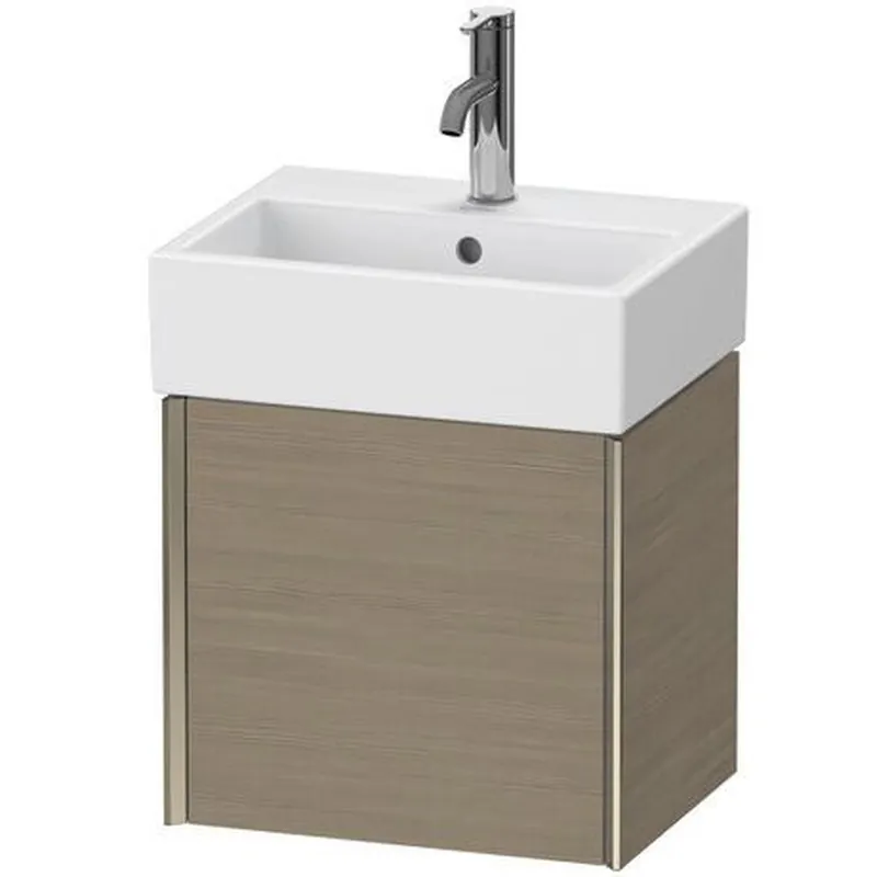 Grab Now Duravit Xviu 17" x 16" x 13" One Door Wall-Mount Vanity Unit With Left Hinge, Oak Terra (XV4231LB135)