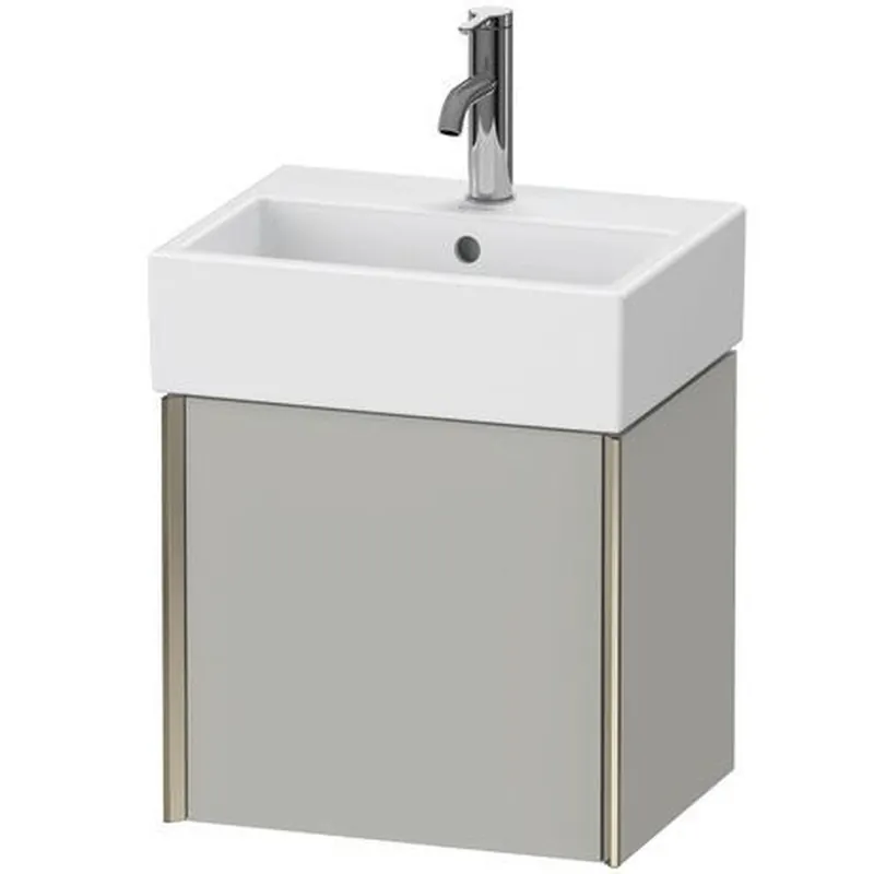 No Minimum Order Duravit Xviu 17" x 16" x 13" One Door Wall-Mount Vanity Unit With Left Hinge, Concrete Grey Matt (XV4231LB107)