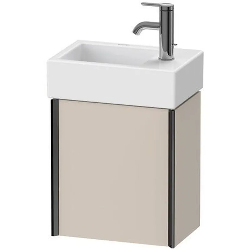 Buy Online Duravit Xviu 14" x 16" x 9" One Door Wall-Mount Vanity Unit With Right Hinge, Taupe Matt (XV4230RB291)
