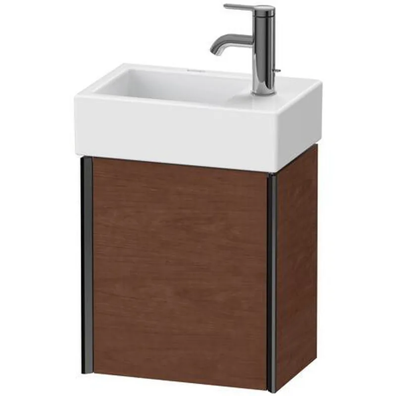 In Demand Duravit Xviu 14" x 16" x 9" One Door Wall-Mount Vanity Unit With Left Hinge, American Walnut (XV4230LB213)