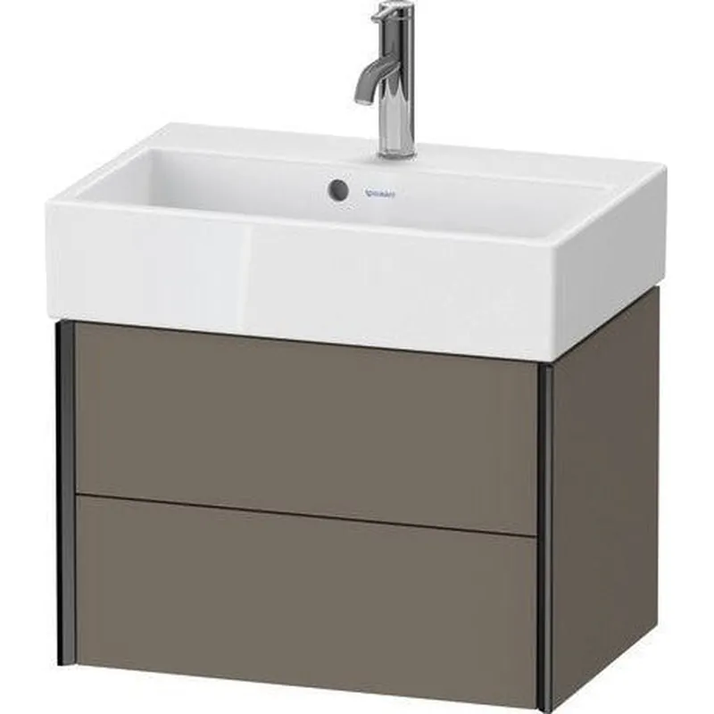 Duravit Xviu 23" x 16" x 15" Two Drawer Wall-Mount Vanity Unit, Flannel Grey Satin Matt Lacquer (XV43160B290) Editor’s Pick