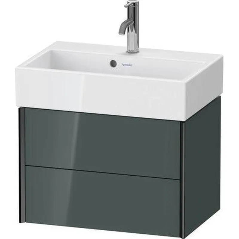 Duravit Xviu 23" x 16" x 15" Two Drawer Wall-Mount Vanity Unit, Dolomiti Grey High Gloss Lacquer (XV43160B238) Best Choice